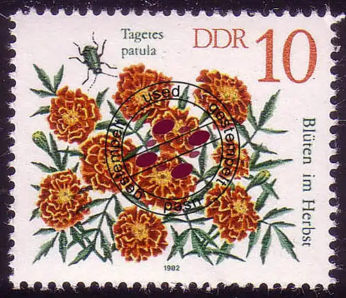 2738 Herbstblumen 10 Pf Studentenblume O