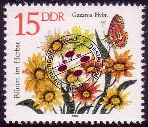 2739 Herbstblumen 15 Pf Mittagsgold O