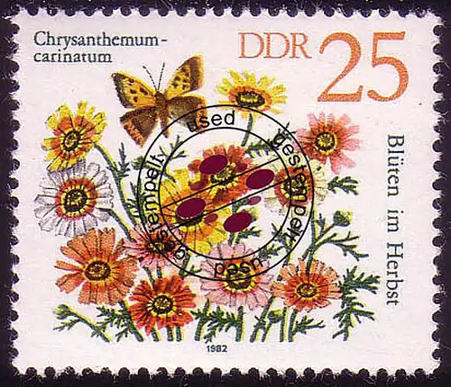 2741 Herbstblumen 25 Pf Wucherblume O