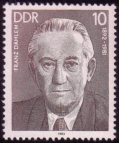 2765 Personnalités Mouvement ouvrier 1983 Dahlem **