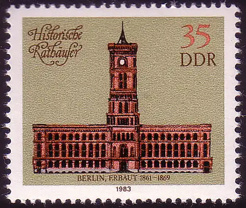 2778 Historische Rathäuser 35 Pf 1983 Berlin **