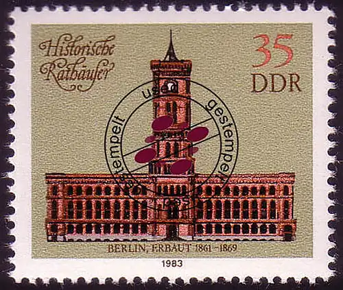 2778 Historische Rathäuser 35 Pf 1983 Berlin O