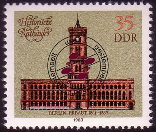 2778 Hôtels de ville historiques 35 Pf 1983 Berlin O