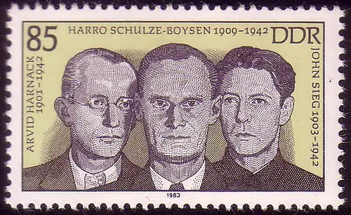 2782 Schulze-Boysen/Harnack 85 Pf du bloc 70 **