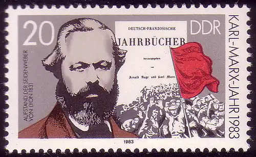 2784 Karl Marx 20 Pf 1983 **