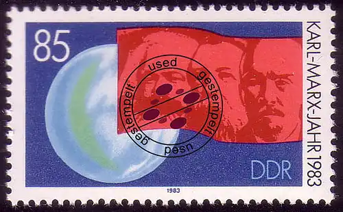 2788 Karl Marx 85 Pf 1983 O