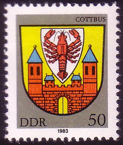 2818 Stadtwappen Cottbus ** postfrisch