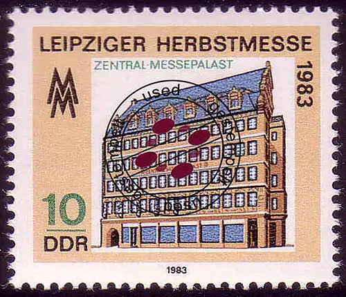 2822 Leipziger Messe d'automne 1983 10 Pf O