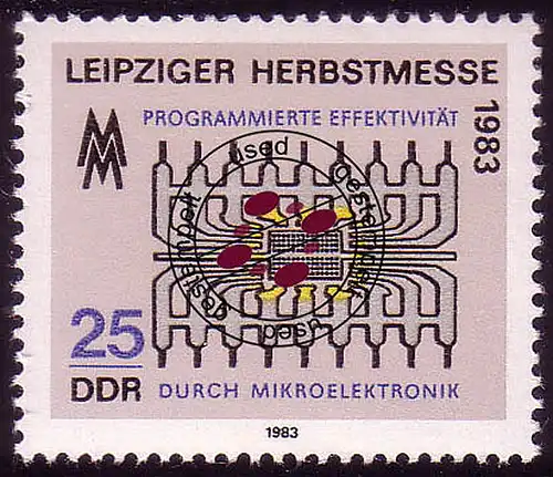 2823 Leipziger Messe d'automne 1983 25 Pf O