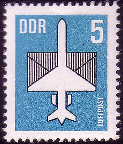 2831 timbres d'avion 5 Pf 1983 ** frais de port