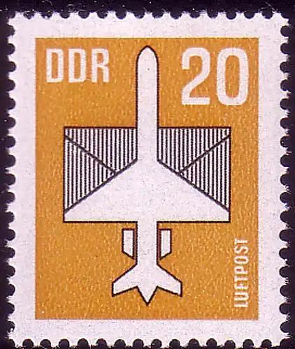 2832 timbres d'avion 20 Pf 1983 ** frais de port