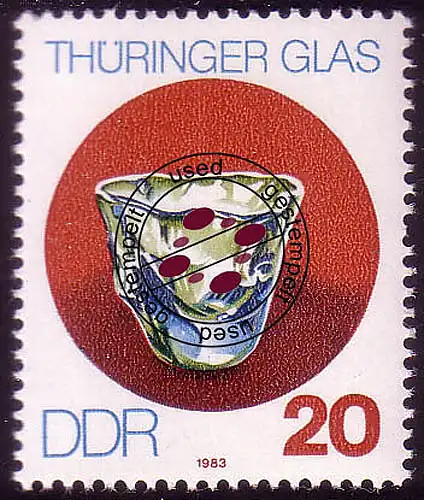 2836 Thuringer verre 20 Pf O tamponné