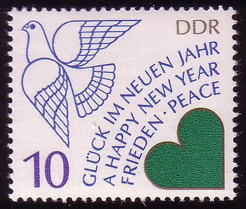 2844 Neujahr 1984 10 Pf aus Block **