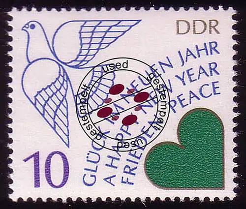 2844 Neujahr 1984 10 Pf aus Block O