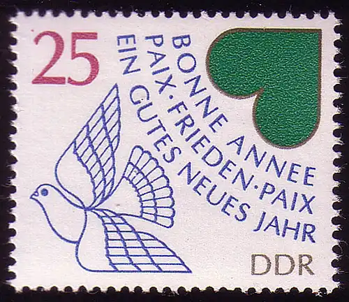 2846 Neujahr 1984 25 Pf aus Block **