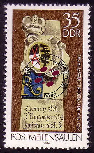 2855 miles de courrier 35 pf O cacheté