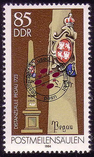 2856 Postmeilensäulen 85 Pf O gestempelt