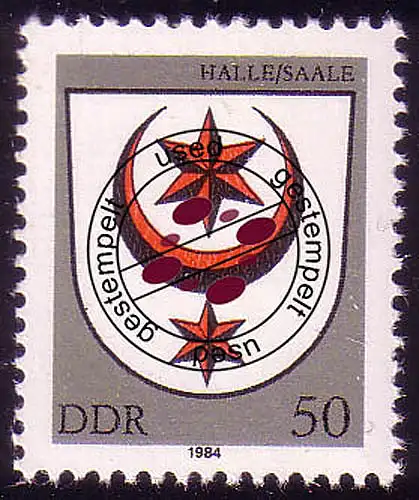 2858 Stadtwappen Halle O gestempelt