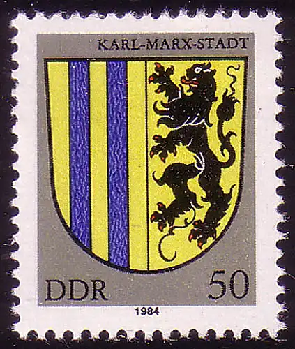 2859 Armoiries de la ville de Chemnitz (anciennement Karl-Marx-Ville) **