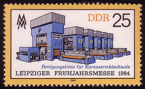 2863 Leipziger Frühjahrsmesse 25 Pf 1984 **