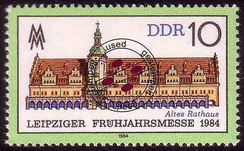 2862 Leipziger Saless Printemps 10 Pf 1984 O