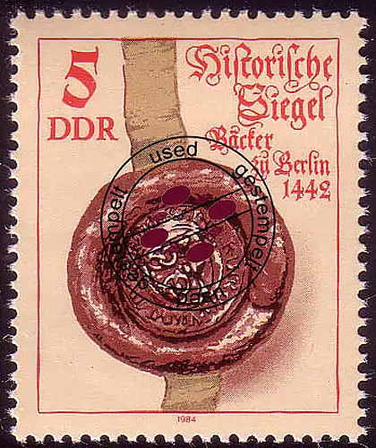 2884 Historische Siegel 5 Pf O