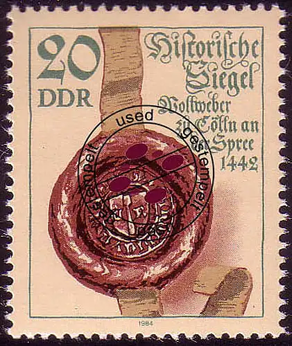 2886 Historische Siegel 20 Pf O
