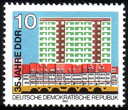 2888 35 Jahre Deutsche Demokratische Republik 10 Pf **