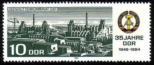 2893 35 ans République démocratique allemande 10 Pf **