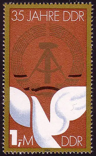 2902 35 Jahre DDR Friedenstaube 1 M 1984 aus Block 79 **