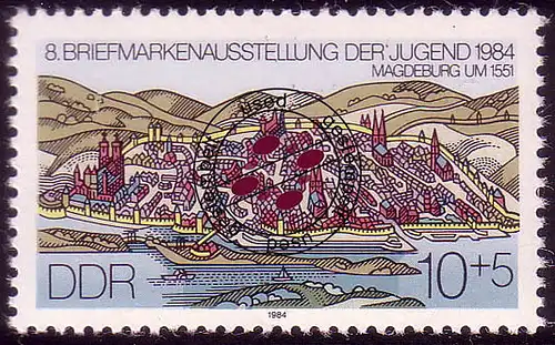 2903 Briefmarkenausstellung der Jugend 10+5 Pf 1984 O