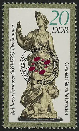 2906I Kunstwerke 20 Pf 1984 Der Sommer, Raster-Tiefdruck RaTdr., O