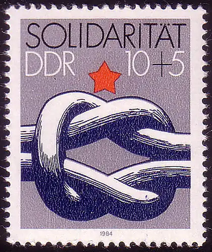 2909 Solidarité internationale 10+5 Pf 1984 **