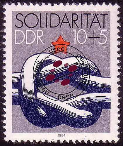 2909 Solidarité internationale 10+5 Pf 1984 O