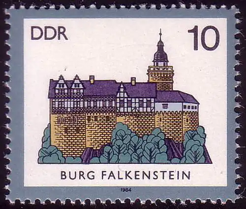 2910 Châteaux 10 Pf 1984 Falkenstein **