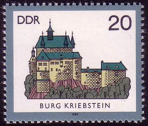 2911 Burgen 20 Pf 1984 Kriebstein, postfrisch **