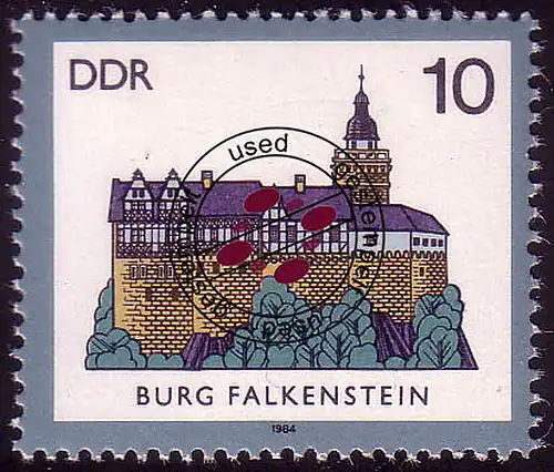 2910 Châteaux 10 Pf 1984 Falkenstein O
