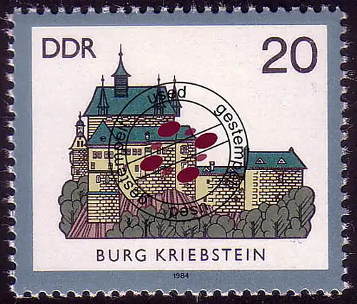 2911 Burgen 20 Pf 1984 Kriebstein O gestempelt