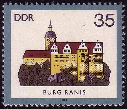 2912 Burgen 35 Pf 1984 Ranis **