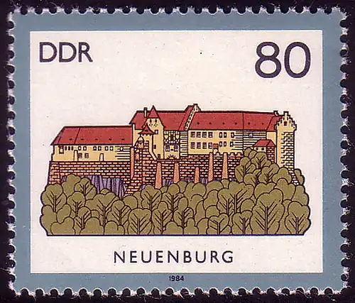 2913 Burgen 80 Pf 1984 Neuenburg **