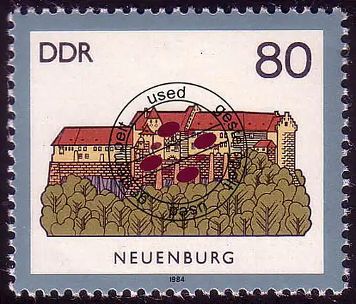 2913 Burgen 80 Pf 1984 Neuenburg O
