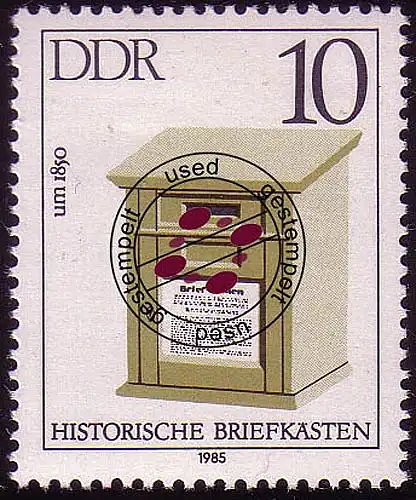 2924 Historische Briefkästen 10 Pf O gestempelt