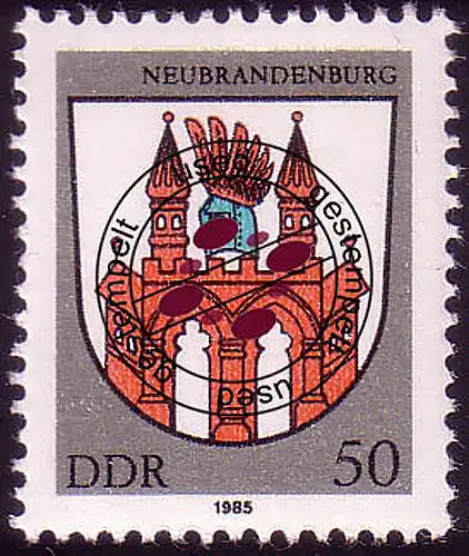 2934 Stadtwappen Neubrandenburg O gestempelt