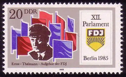 2948 FDJ 20 Pf 1985, postfrisch **