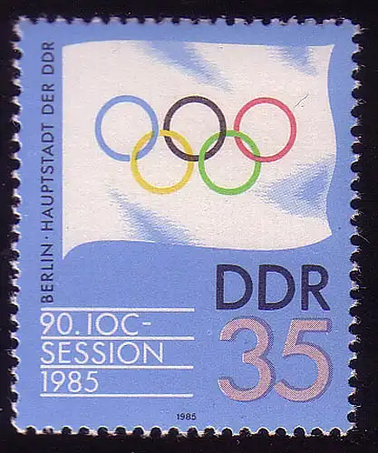 2949 Drapeau olympique du CIO 35 Pf 1985 **