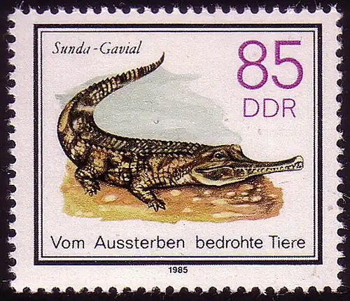 2956 Animaux menacés d'extinction 85 Pf 1985 Sunda-Gavial