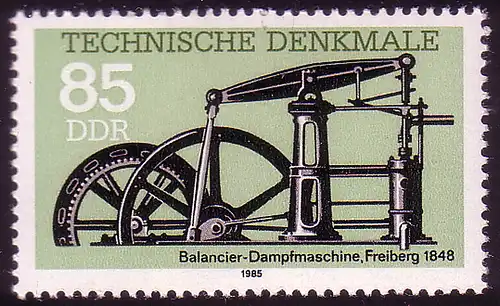 2958 Technische Denkmale Dampfmaschinen 85 Pf 1985 **