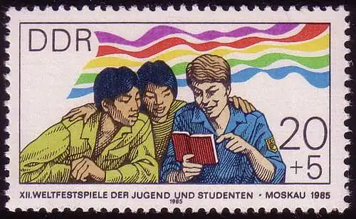 2959 Festival mondial des jeunes et des étudiants 20+5 Pf **