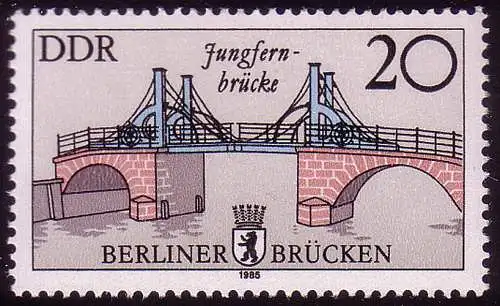 2973 Historische Brücken in Berlin 20 Pf, postfrisch **