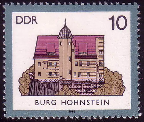 2976 Châteaux 10 Pf 1985 Hohnstein **